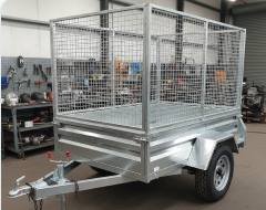 Galvanised box and cage trailer